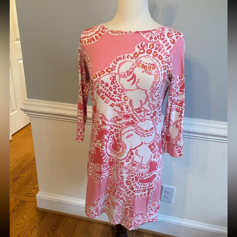 Pink Lilly Pulitzer long sleeve dress size medium